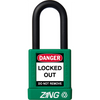 Recyclockout Safety Padlock, 1.5" Shackle, Keyed Alike, Green