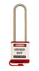 800 Series Extreme Environment Padlock, 3" Shackle, Keyed Different, Red