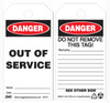 Eco Safety Tag, DANGER Out of Service, 5.75Hx3W, 10 Pack