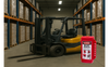 ZING 7294 Universal Plug/Forklift/Cylinder Lockout show in a lifestyle photo with a forklift