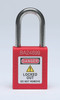 Lockout Tagout Safety Padlock Keyed Different Red 7900KD-RED
