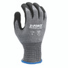 11-106 Z-Force Cut Glove, 18 Gauge ANSI A6 Dark Grey Bio-based fiber/HPPE shell, Sandy Bio-based PPU palm coated, Touchscreen