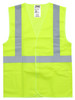 Z-Force V-200 lime high visibility economy Class 2 Type R mesh safety vest front view with hook and loop closure