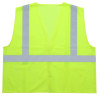 Z-Force V-210 lime high visibility mesh safety vest back view