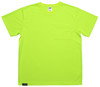 Z-Force lime high visibility recycled pocket t-shirt front view with left chest pocket
