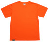 Z-Force orange high visibility recycled pocket t-shirt front view with left chest pocket
