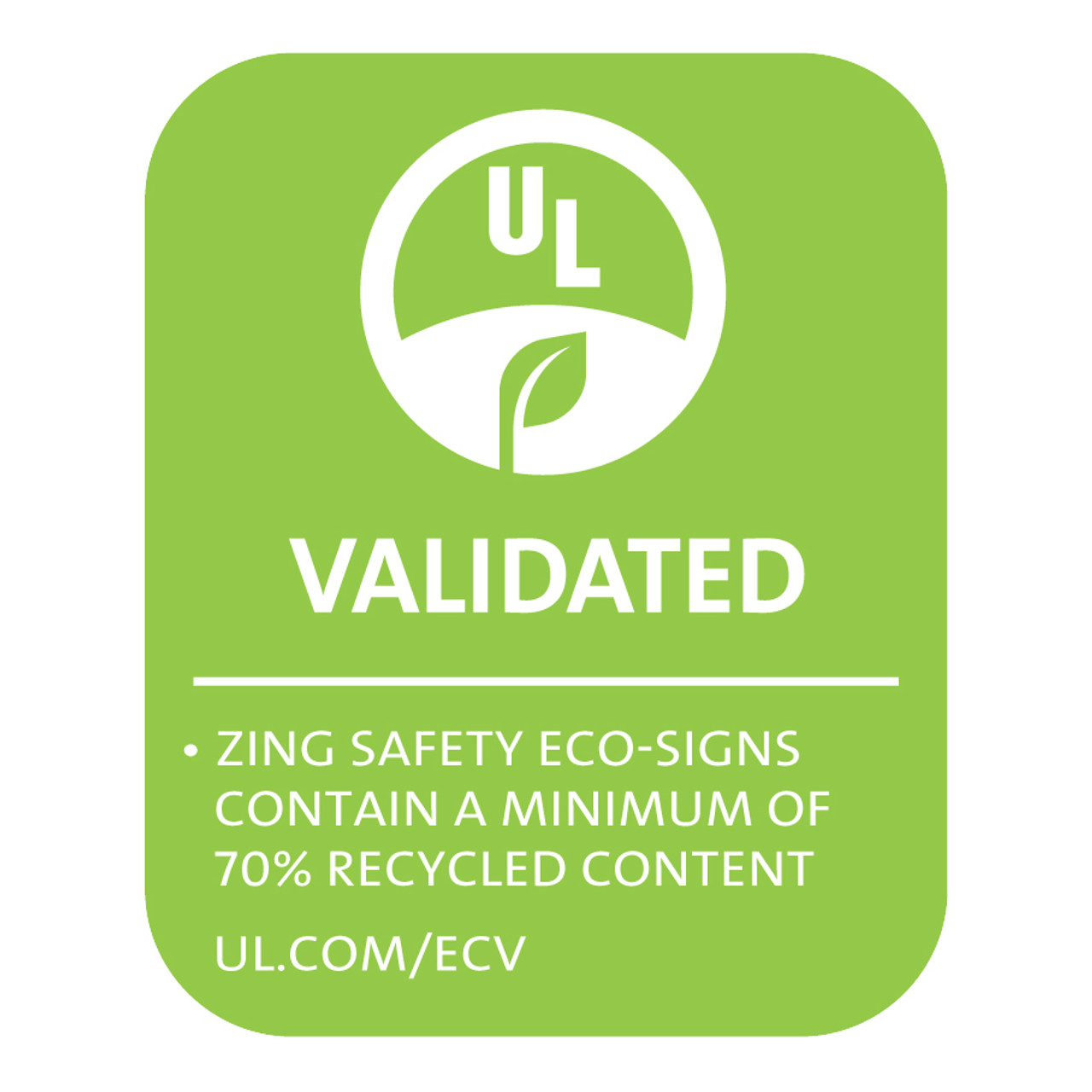 UL Validated Product for Recycled Content