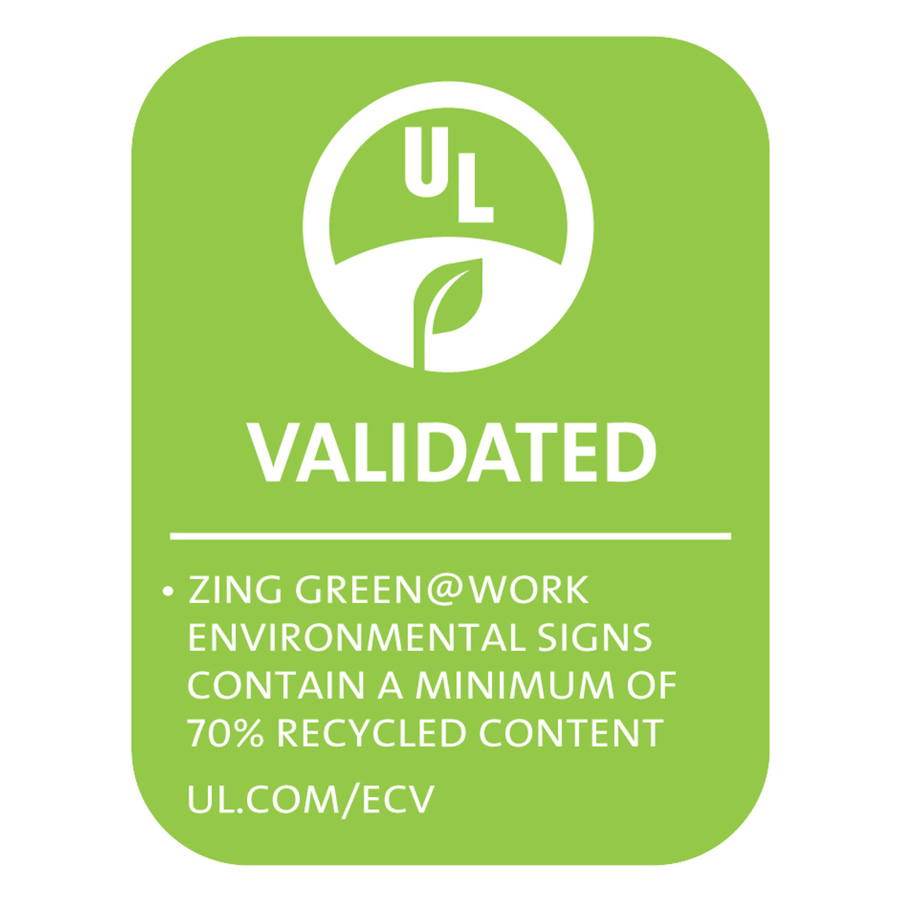 UL Validated Product for Recycled Content