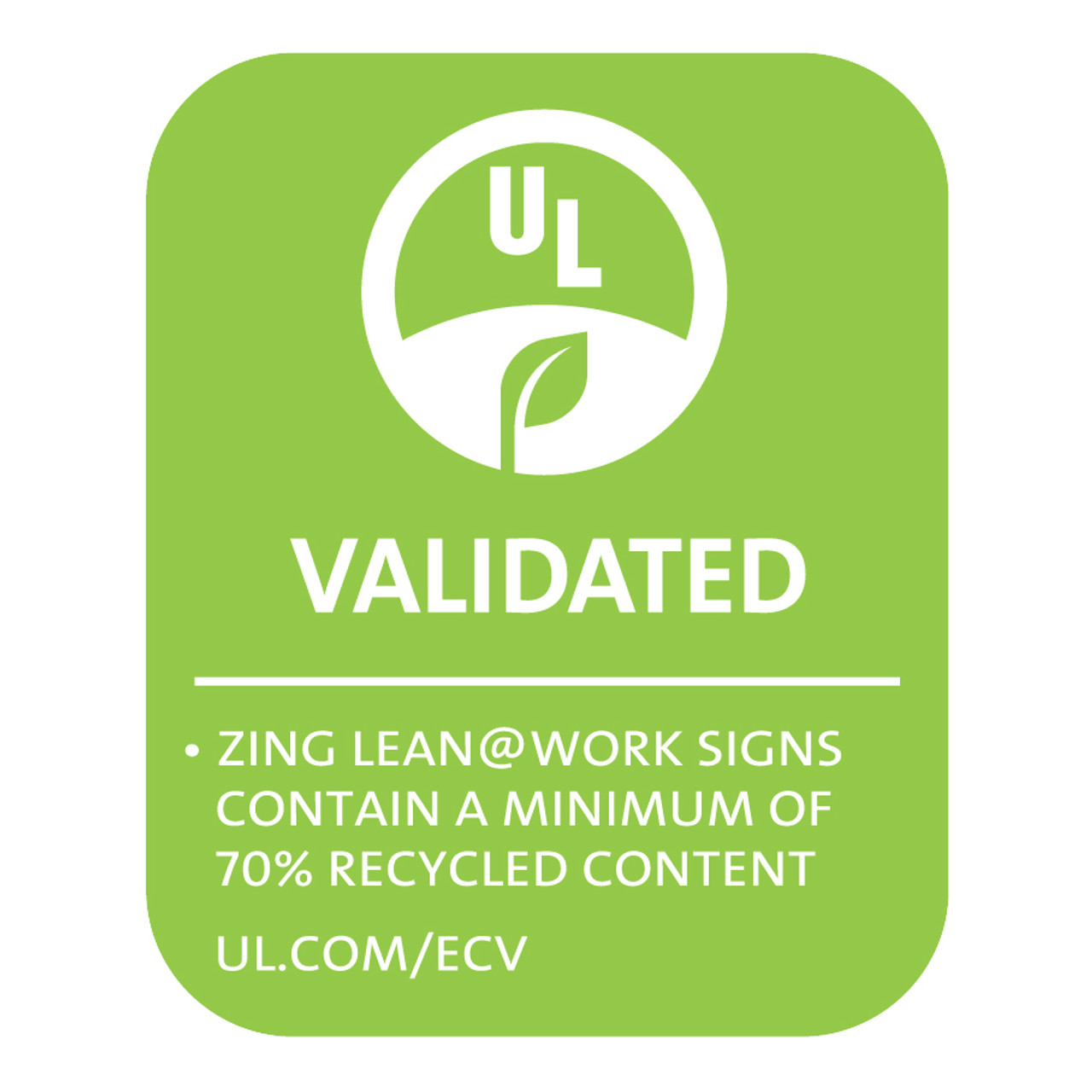 UL Validated Product for Recycled Content