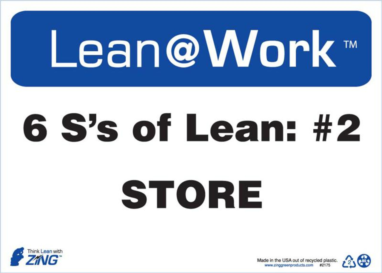 Lean At Work Sign, 10x14