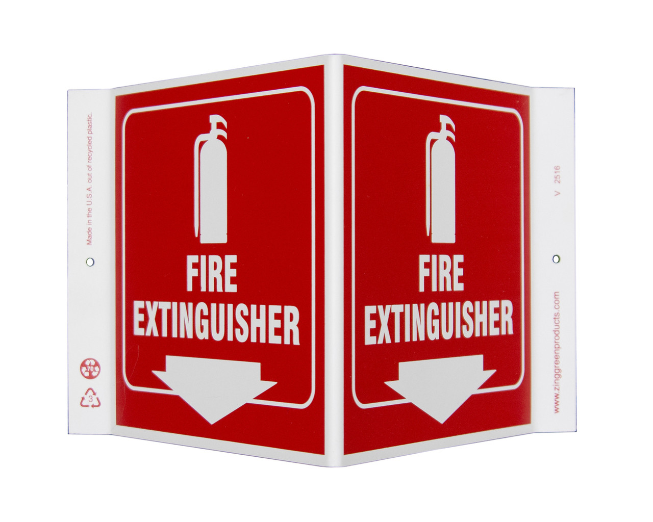 Projecting Sign, Fire Extinguisher, V-shape | Zing