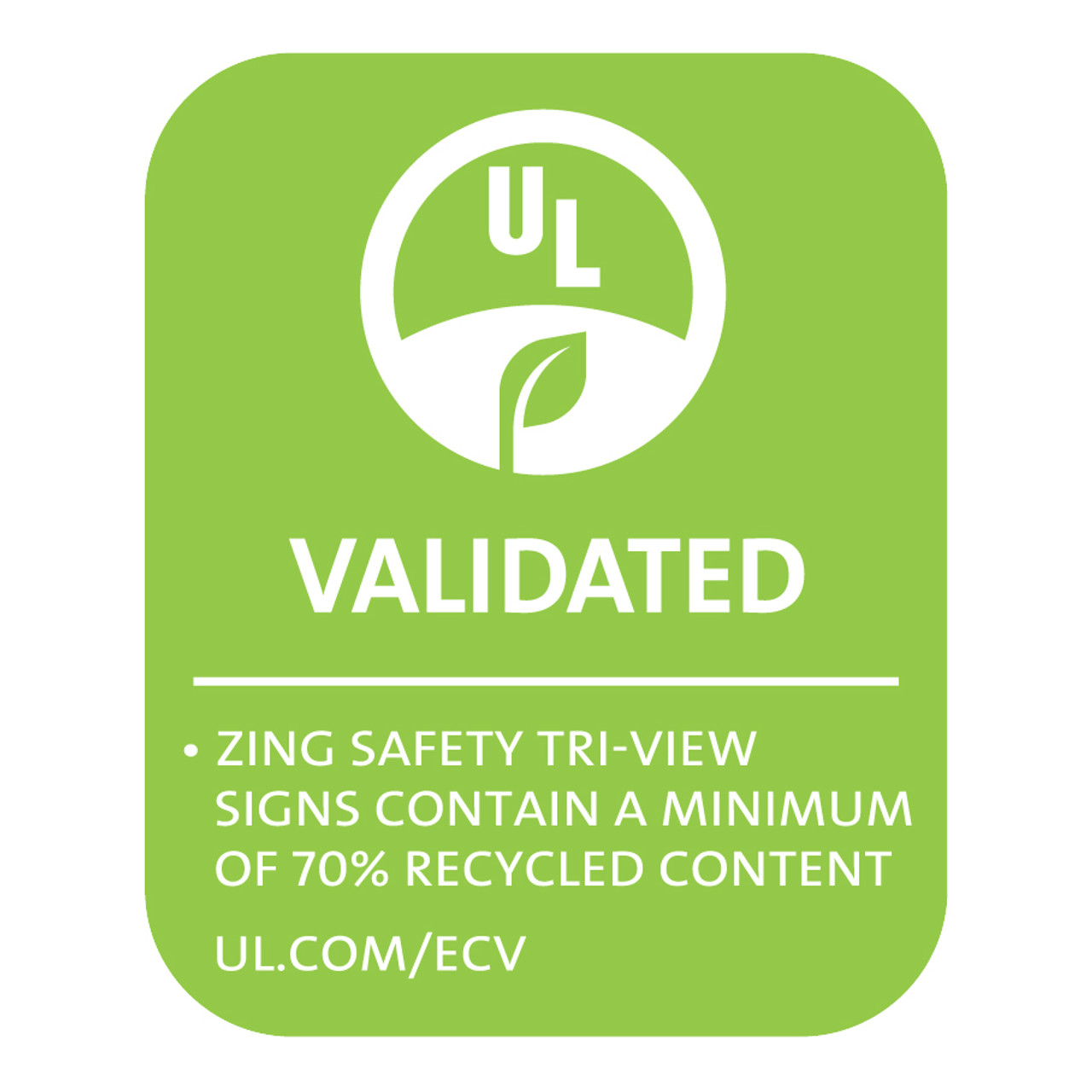 UL Validated Product for Recycled Content