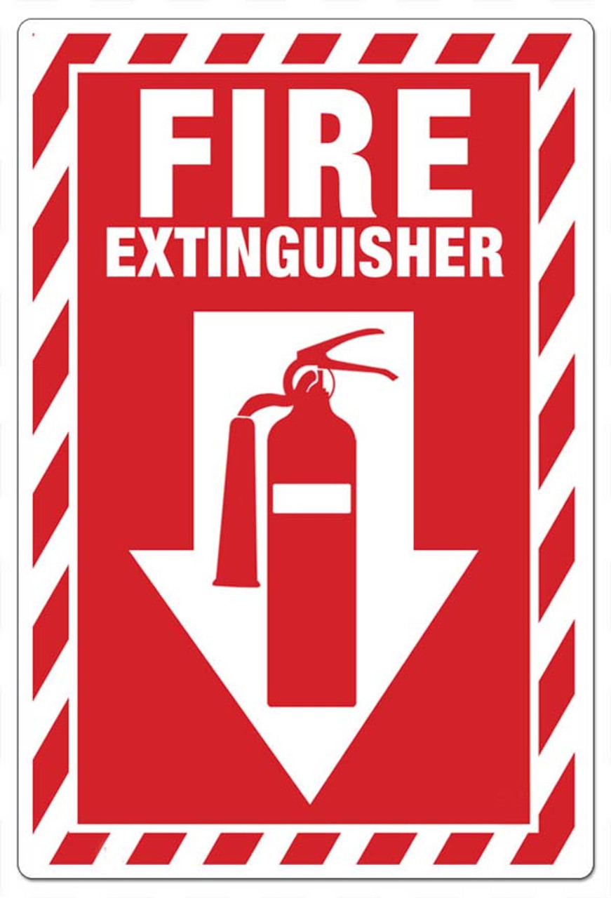 Fire extinguisher ANSI sign