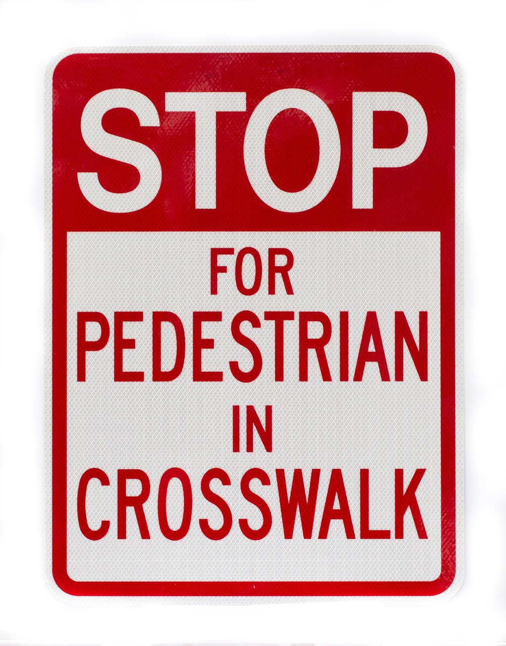 Stop for pedestrians traffic sign