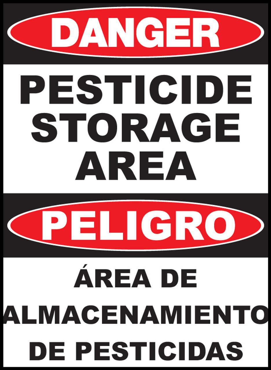 Danger Pesticide Storage Area Sign