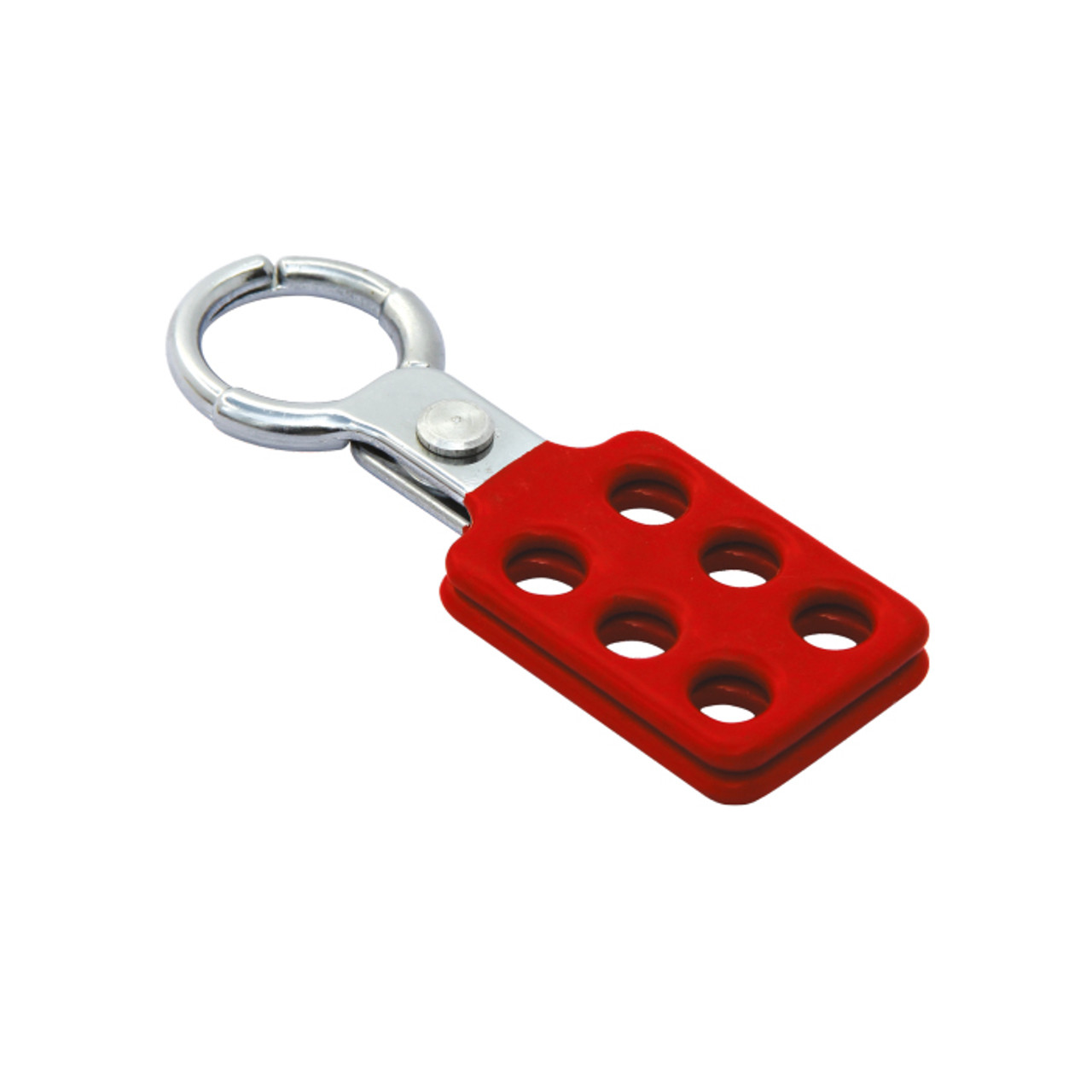 Coated Aluminum Hasp, Red, 1" Jaw Diameter