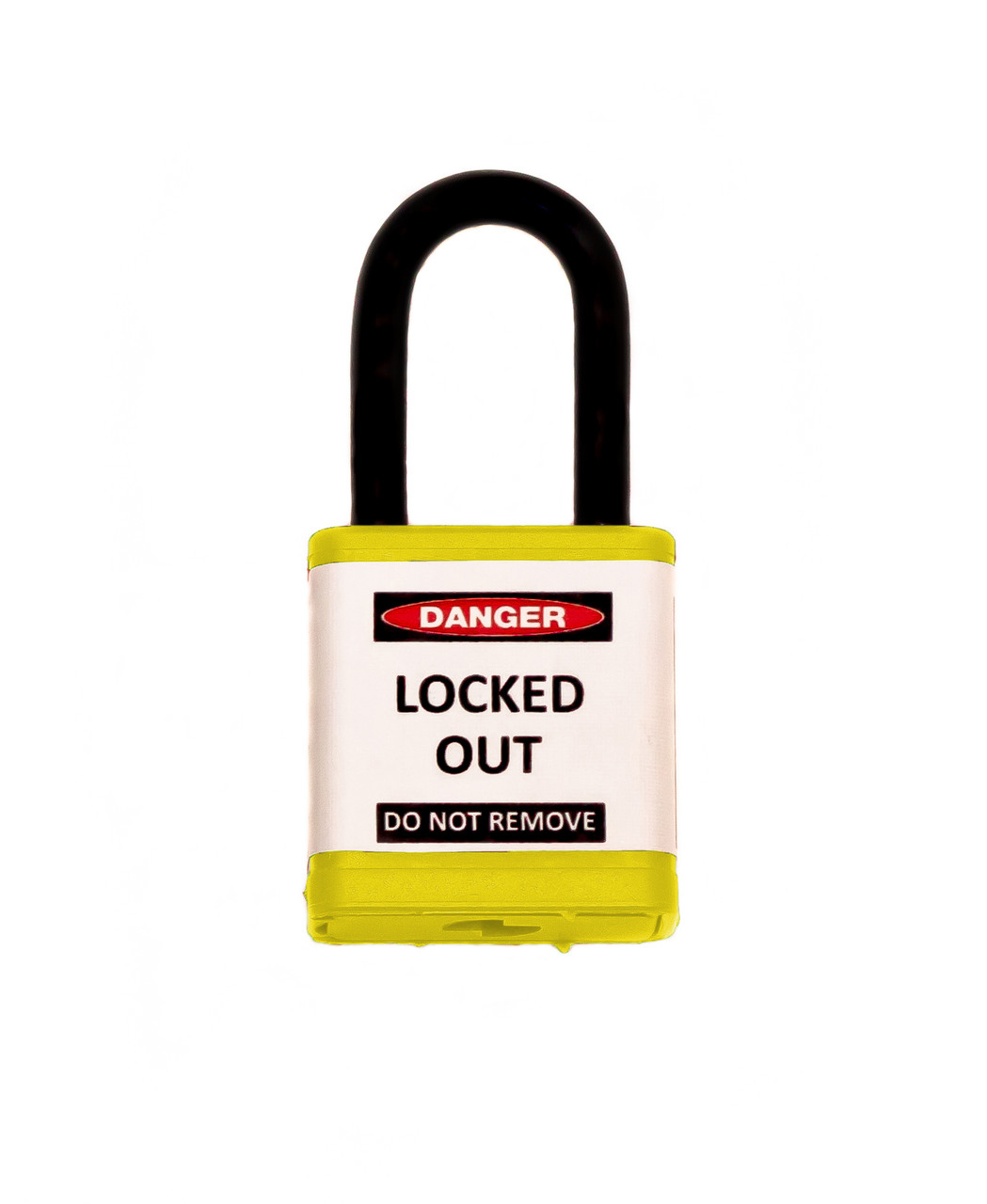 Lockout Padlock, Yellow, Keyed Different, 1.5" shackle