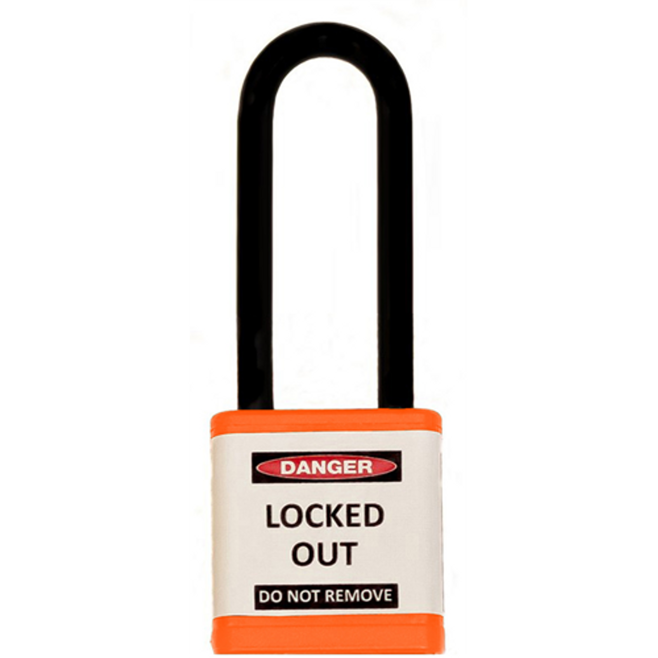 Lockout Padlock, Orange, Keyed Different, 3" shackle