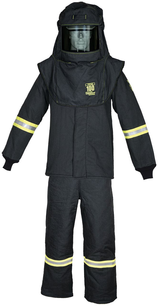 TCG100 Series Arc Flash Hood, Coat, & Bib Suit Set - Medium