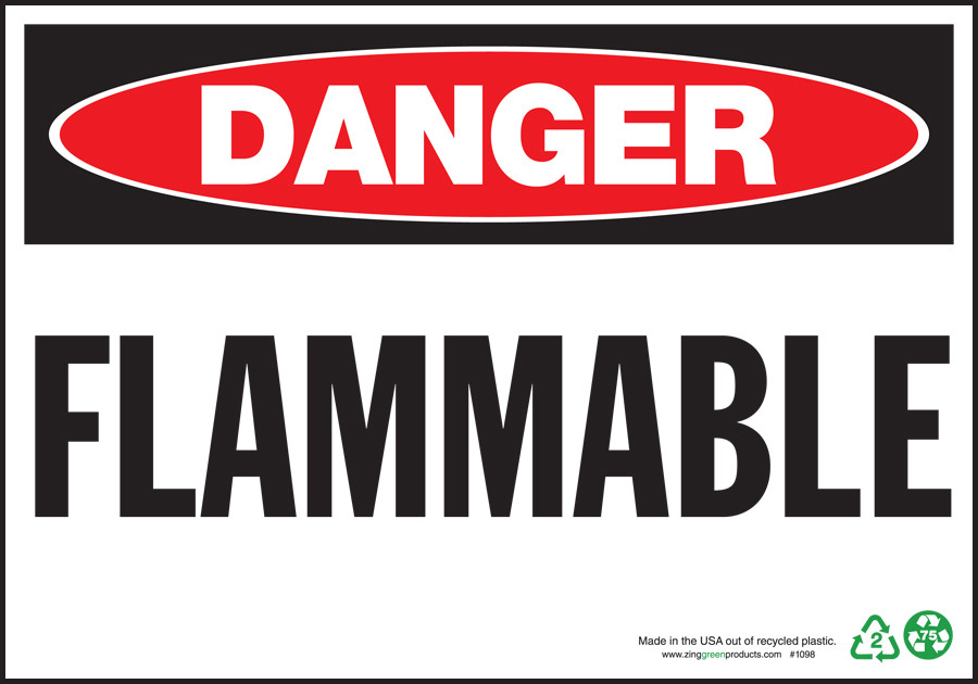Danger Flammable Sign