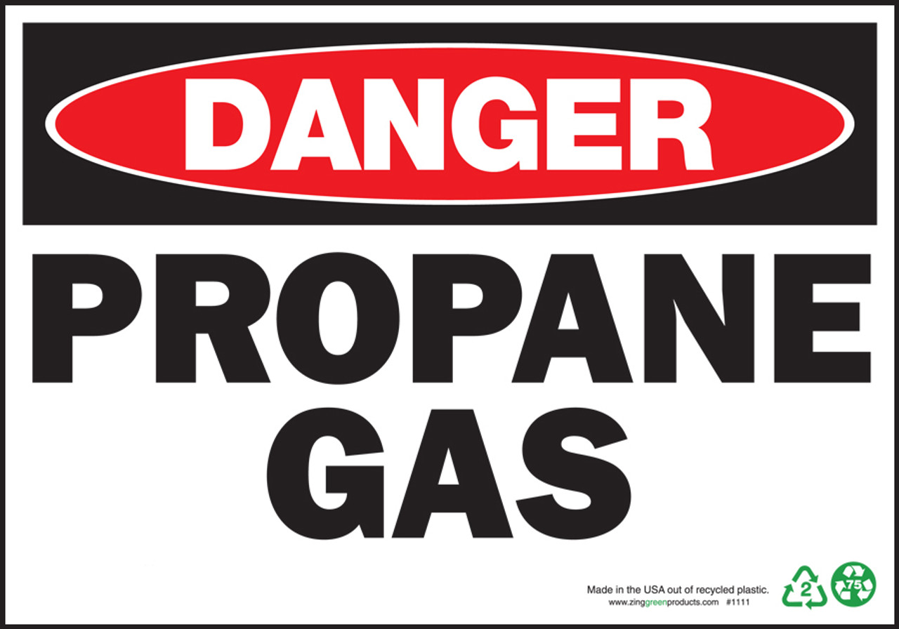 Danger Sign, Propane Gas, Adhesive