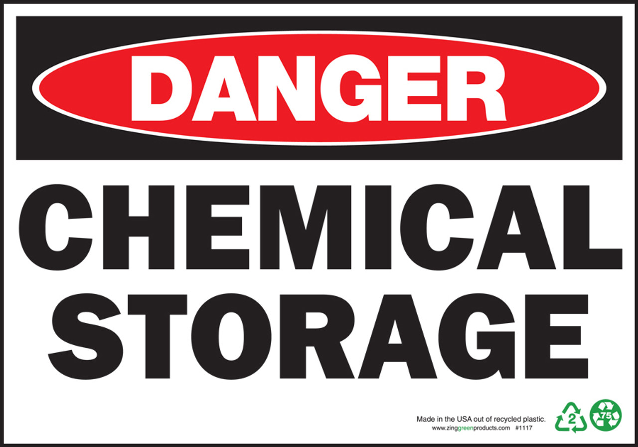 Danger Sign, Chemical Storage, Aluminum