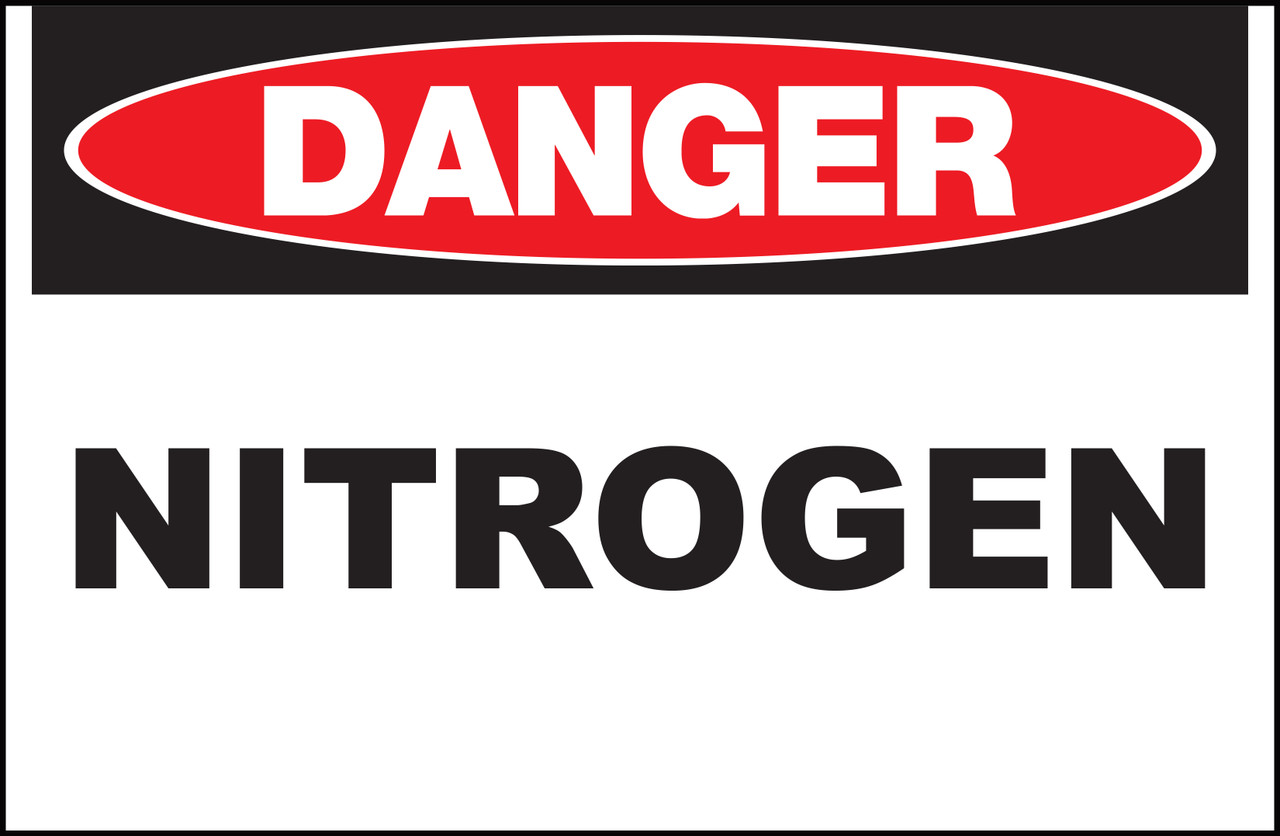 Danger Sign, Nitrogen, Adhesive