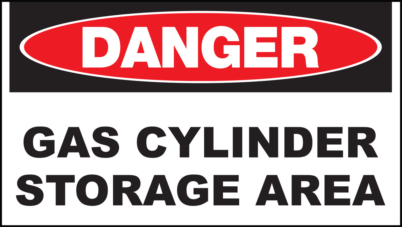 Danger Gas Cylinder Storage Area - Sign