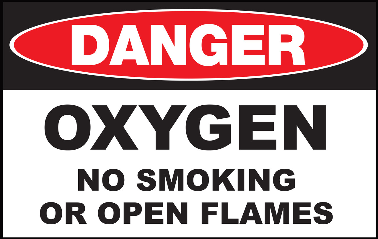 Danger Sign, Oxygen No Smoking, Aluminum