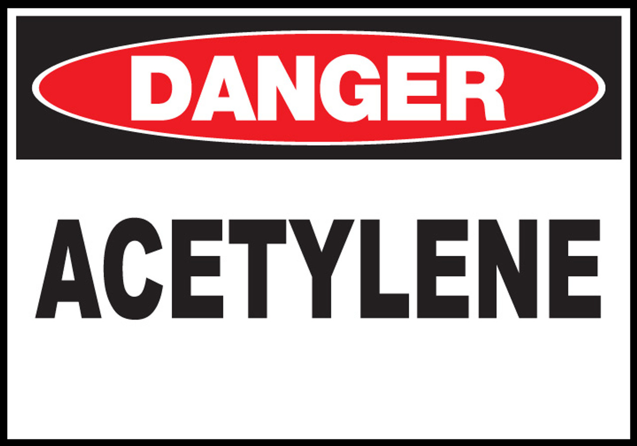 Danger Sign, Acetylene, Adhesive