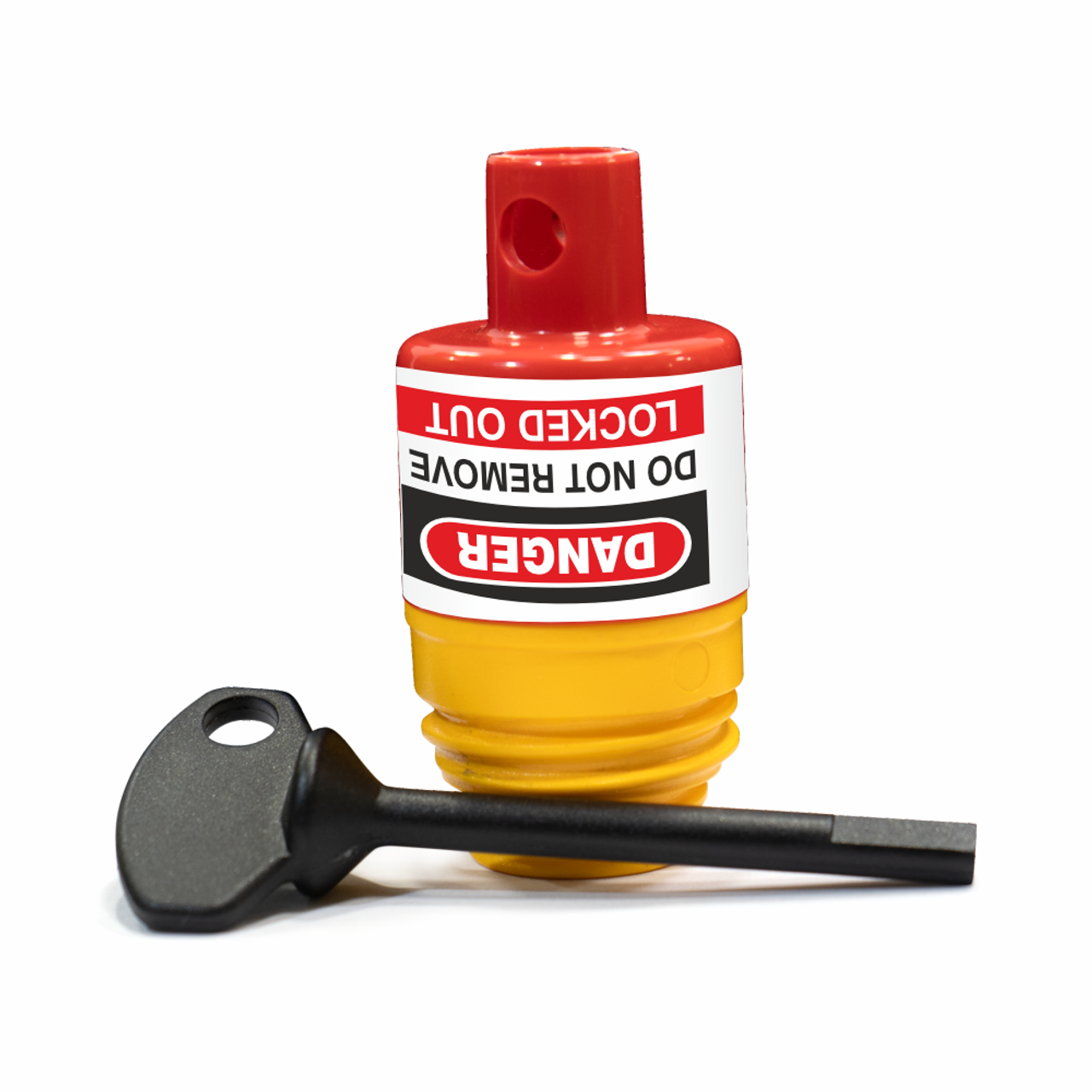 Round/Bottle Fuse Holder Lockout shown with bottle