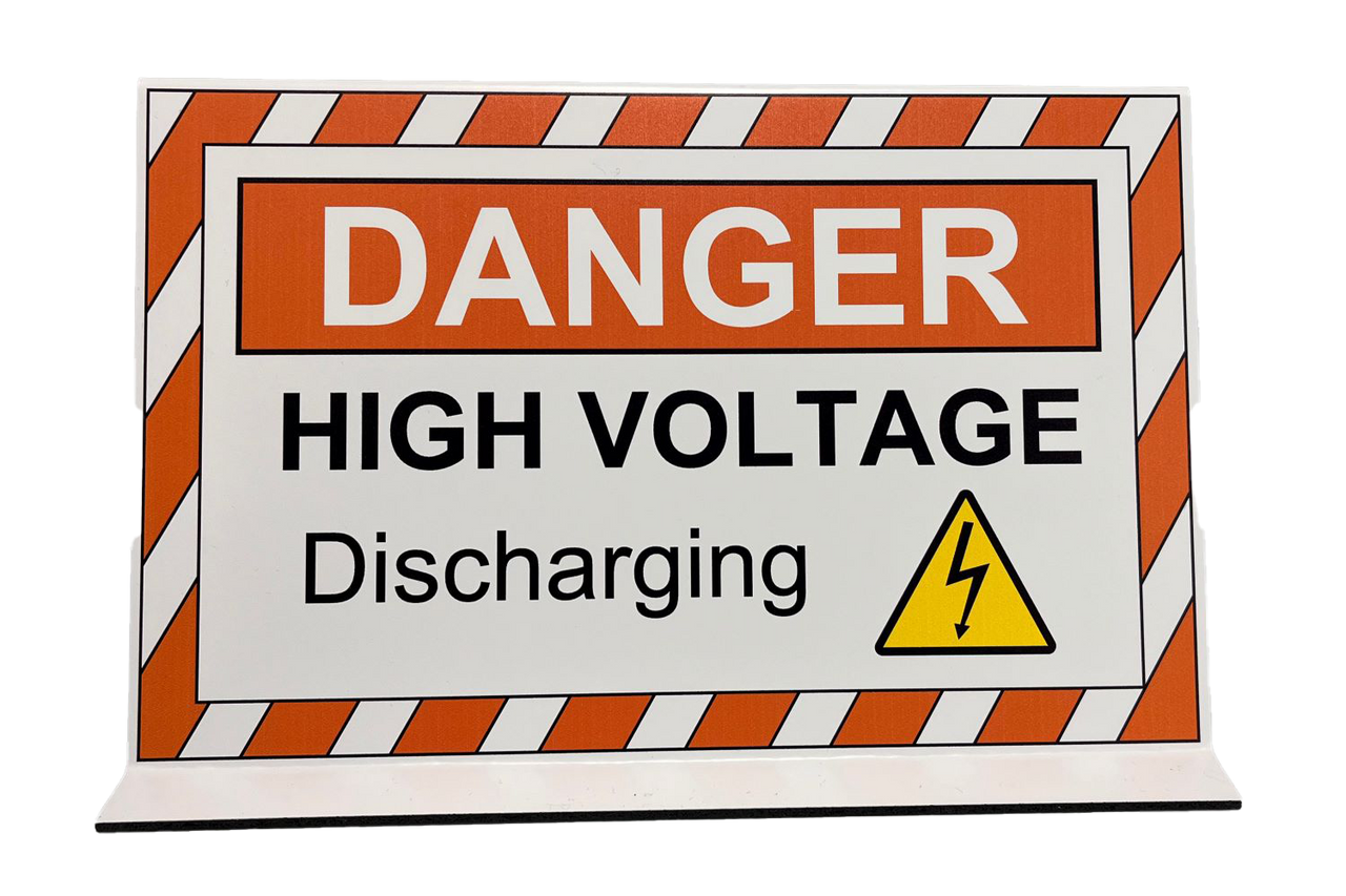Electric Hybrid Vehicle Projecting Sign, High Voltage - Discharging