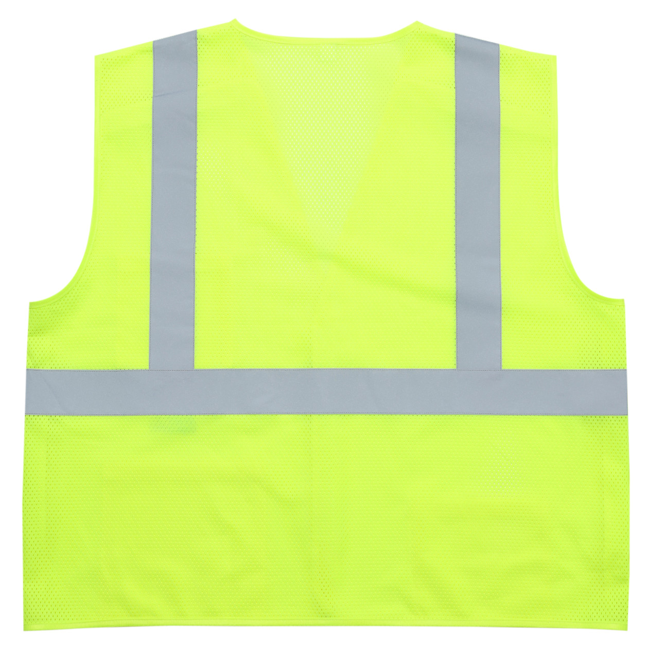 Z-Force V-220 lime high visibility breakaway mesh safety vest back view