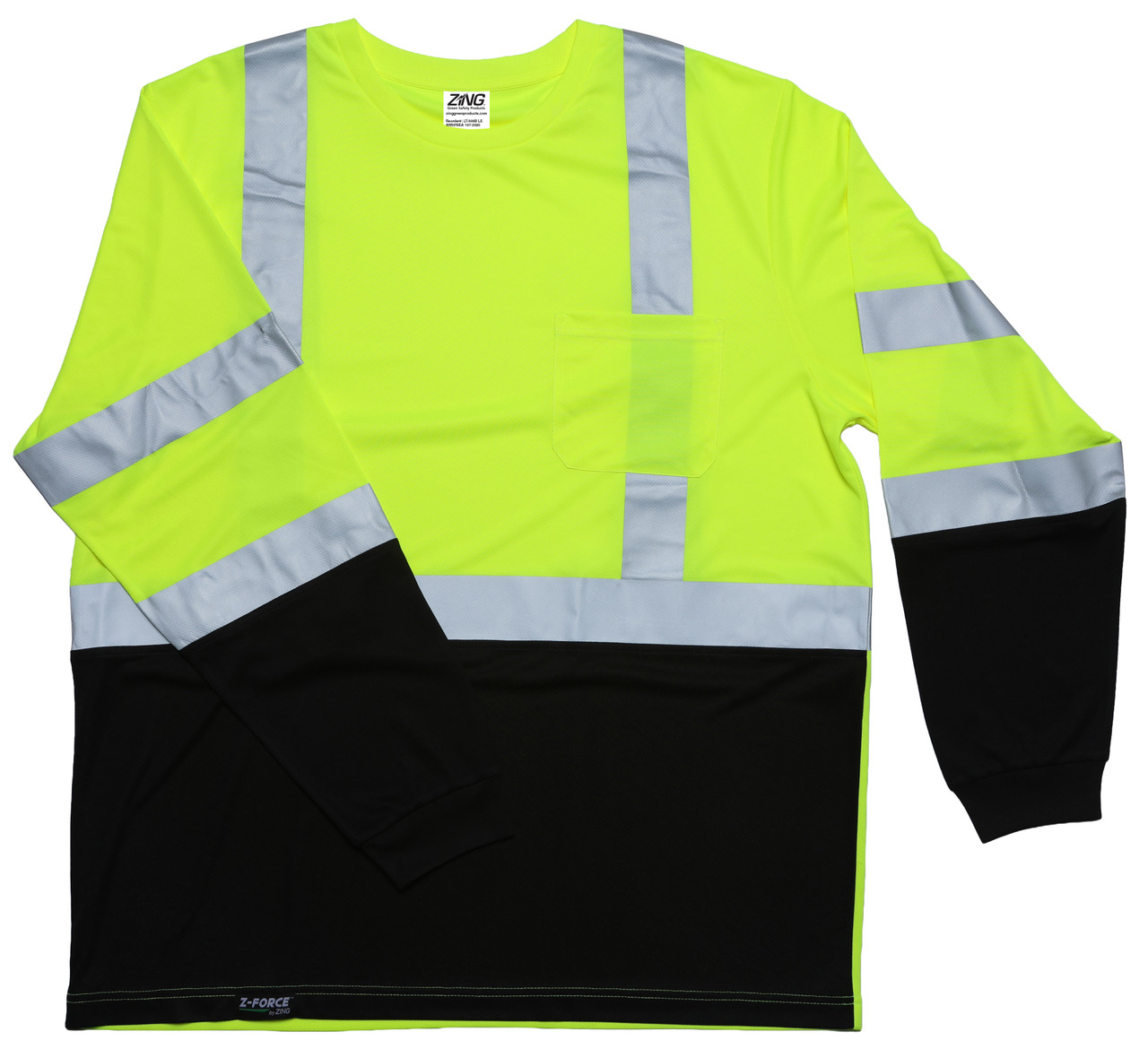RELIVEシャツMsize High Visibility Class 3, Type R Black Bottom Long Sleeve Shirt | Z