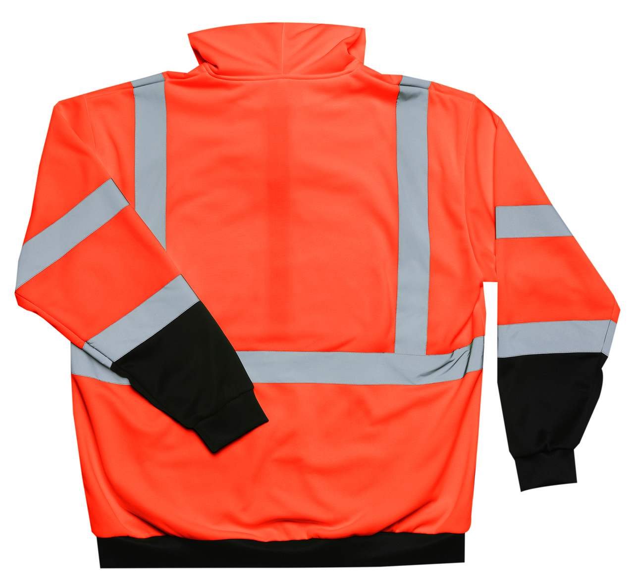 High Visibility Class 3, Type R Black Bottom Full-Zip Sweatshirt - Z-Force S-300BZ 