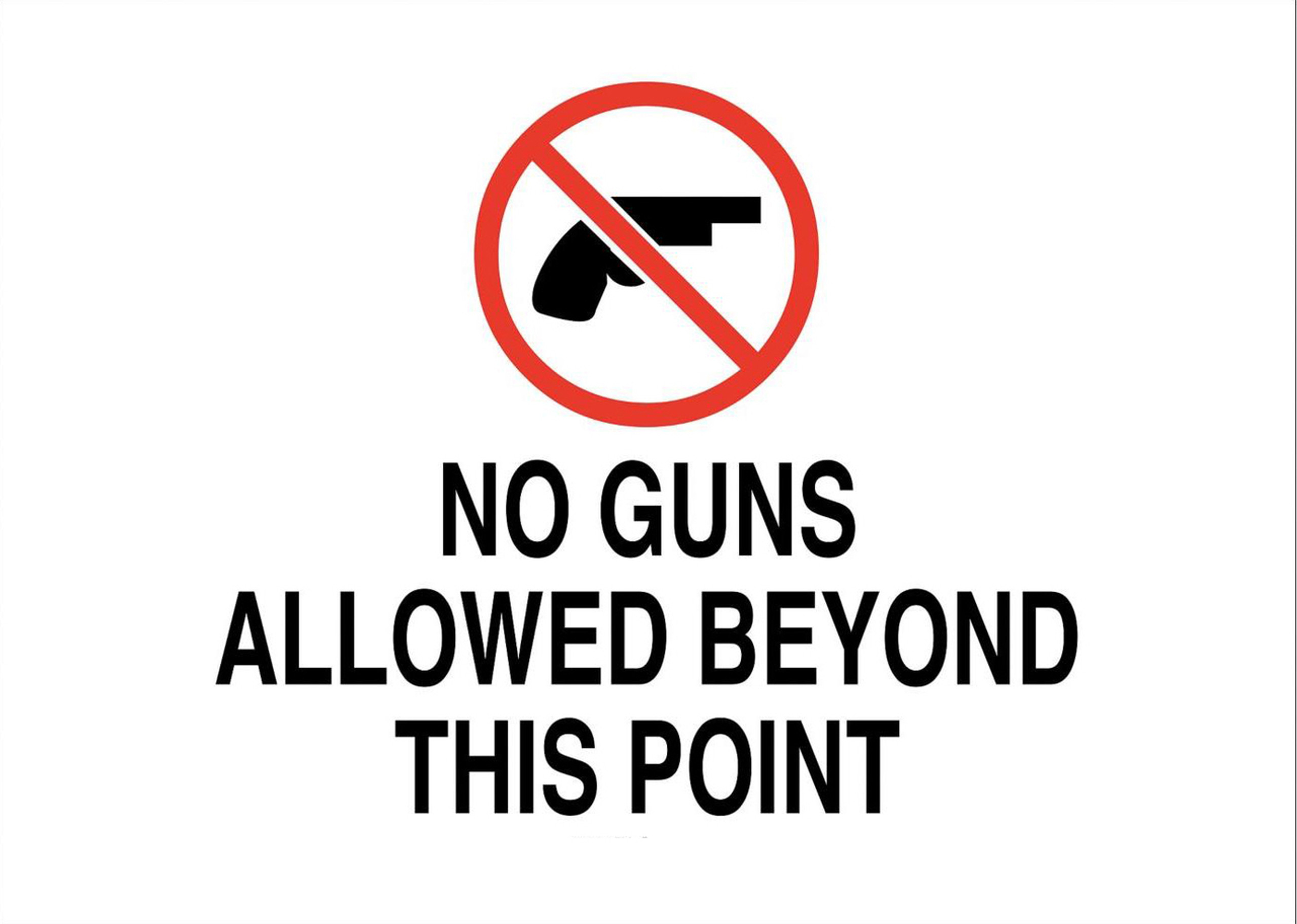 No Guns Allowed Sign Concealed Carry Signs Zing