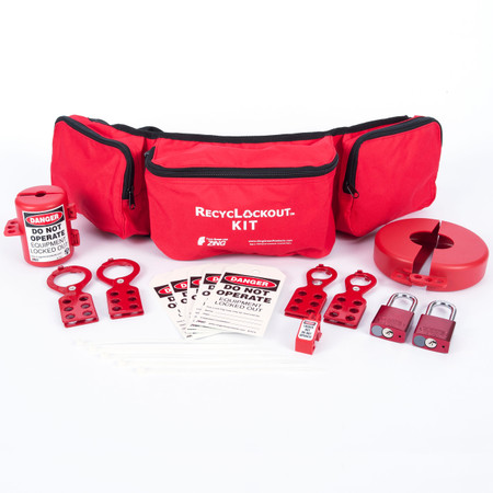 ZING RecycLockout Belt Pack Kit, 20 Components, Aluminum Padlocks - 2725