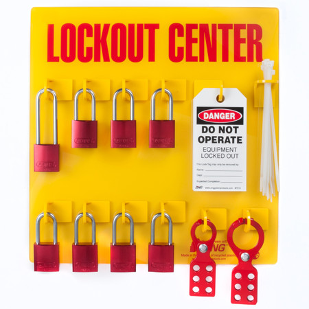 ZING RecycLockout Station, 21 Components, Aluminum Padlock - 2727