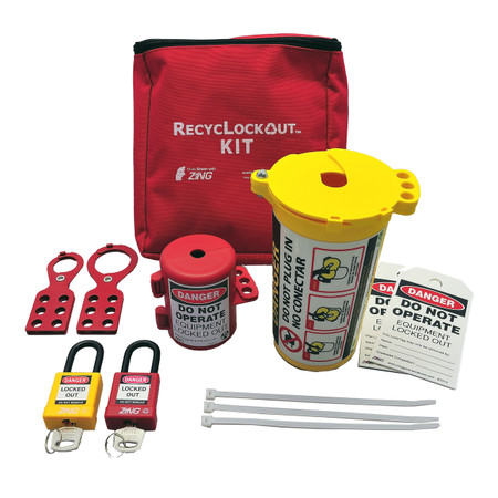 ZING RecycLockout Kit, 11 Components, Plug Lockout - 7121