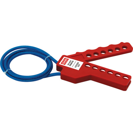 ZING Multi-Purpose Cable Lockout, Squeeze Handle, Metallic Blue Cable - 7244