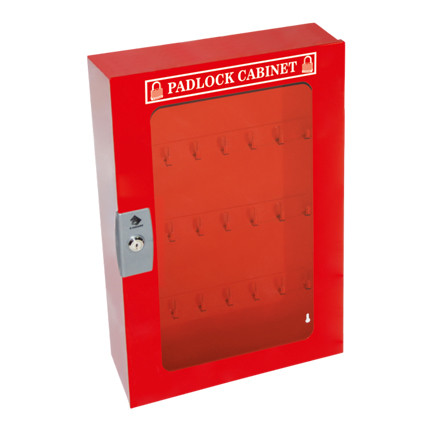 ZING Padlock Cabinet, 84 Padlock Capacity, Clear Door - 7338