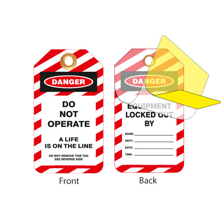 ZING Lockout Tags, Danger Do Not Operate, Self Laminating, 10 Pack - 7350