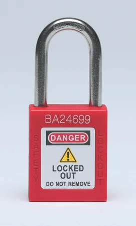 ZING Safety Padlock, Keyed Different, 1.5" Shackle - 7900KD-RED