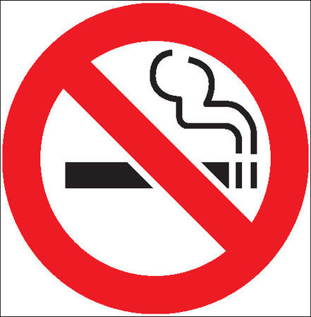 No smoking ステンドグラス No Smoking Symbol Sign, Adhesive - No Smoking Signs | Zing - ZING