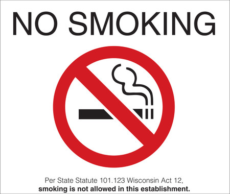 Wisconsin No Smoking Sign - No Smoking Signs | Zing