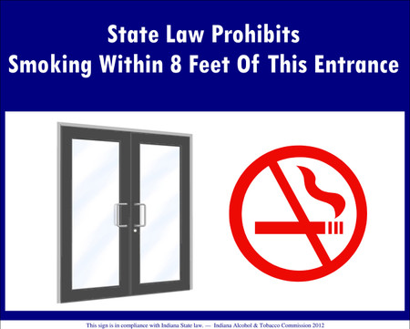 indiana tobacco laws Indiana No Smoking Sign - No Smoking Signs | Zing