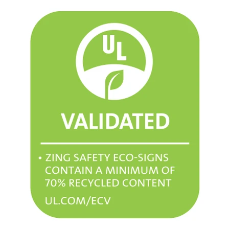 ZING Eco Safety Sign, DANGER No Smoking, 7Hx10W, Recycled Plastic