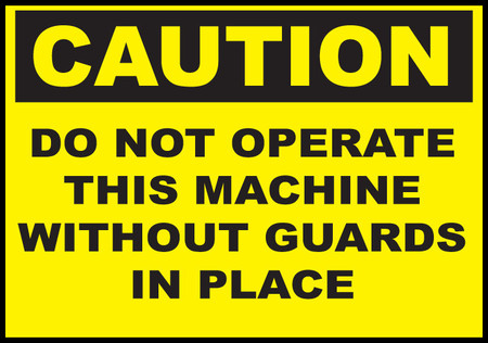 ZING Eco Safety Sign, CAUTION Do Not Operate, 10Hx14W, Recycled Plastic