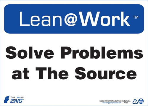 Lean At Work Sign, 10x14