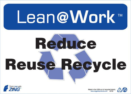 Lean At Work Sign, 10x14